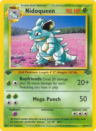 Nidoqueen (23) 023 - 1st Edition Jungle - Rare