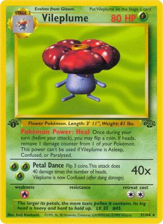 Vileplume (31) 031 - 1st Edition Jungle - Rare