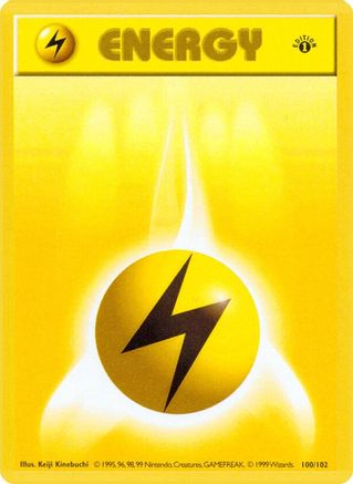 Lightning Energy 100 - 1st Edition Base Set Shadowless - Common