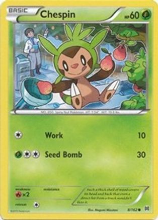Chespin (8) 008 - Reverse Holofoil XY BREAKthrough - Common