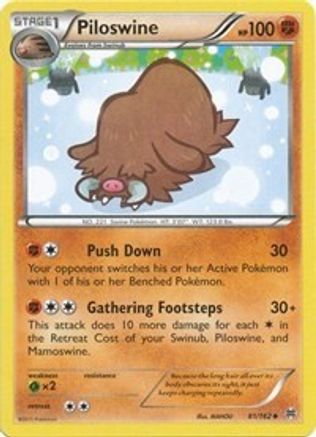 Piloswine 081 - Reverse Holofoil XY BREAKthrough - Uncommon
