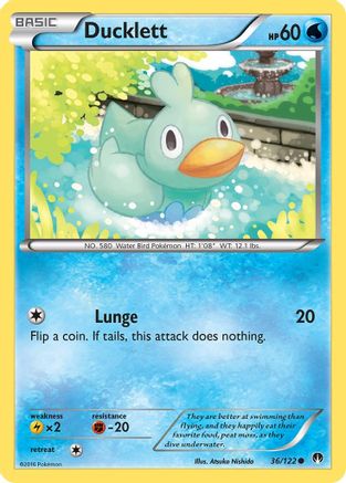 Ducklett 036 - Reverse Holofoil XY BREAKpoint - Common