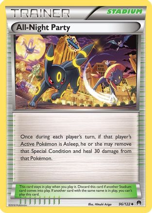 All-Night Party 096 - Reverse Holofoil XY BREAKpoint - Uncommon