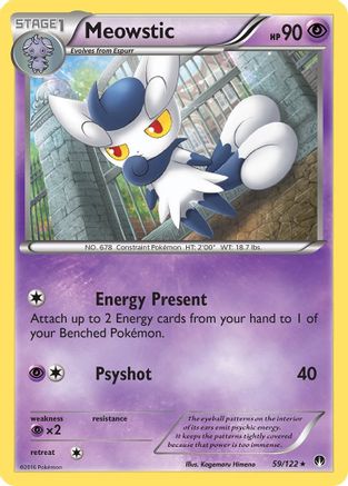 Meowstic 059 - Reverse Holofoil XY BREAKpoint - Rare