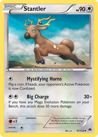 Stantler 091 - Reverse Holofoil XY BREAKpoint - Uncommon
