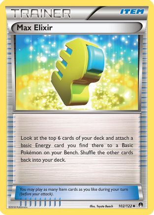 Max Elixir 102 - Reverse Holofoil XY BREAKpoint - Uncommon