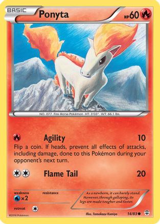 Ponyta 014 - Reverse Holofoil Generations - Common