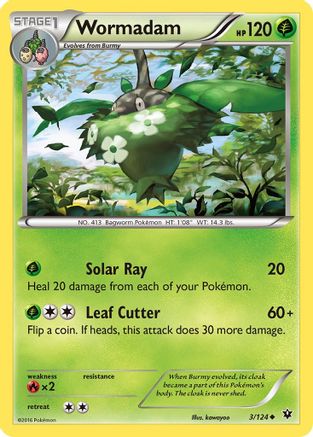 Wormadam (3) 003 - Reverse Holofoil XY Fates Collide - Uncommon