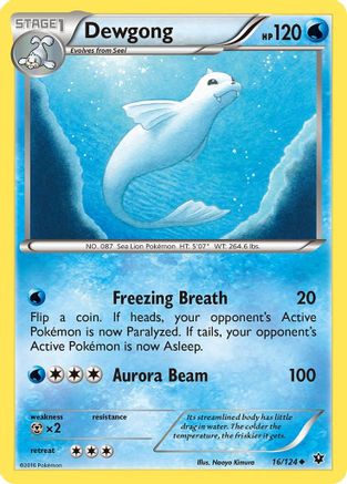 Dewgong 016 XY Fates Collide - Uncommon
