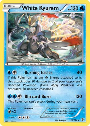 White Kyurem 021 - Holofoil XY Fates Collide - Holo Rare