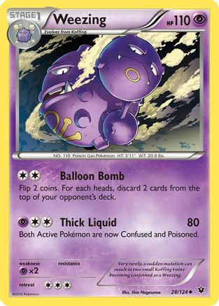 Weezing 028 - Reverse Holofoil XY Fates Collide - Uncommon