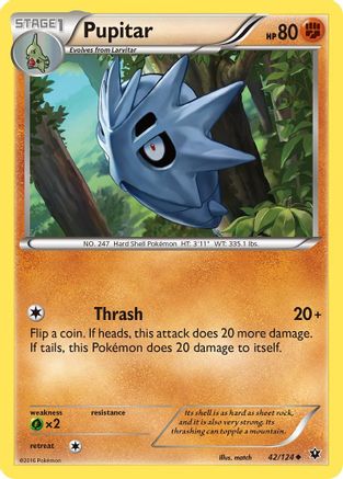 Pupitar - Reverse Holofoil XY Fates Collide - Uncommon