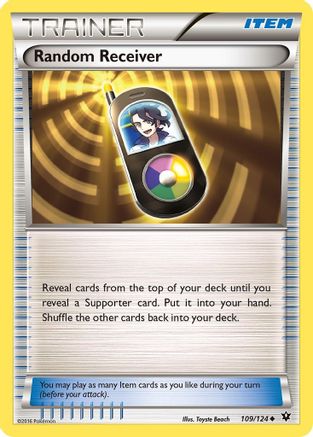 Random Receiver 109 - Reverse Holofoil XY Fates Collide - Uncommon