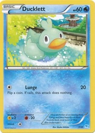 Ducklett (7) XY Trainer Kit Pikachu Libre & Suicune - Common