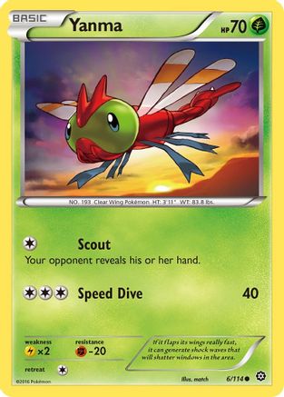 Yanma 006 - Reverse Holofoil XY Steam Siege - Common