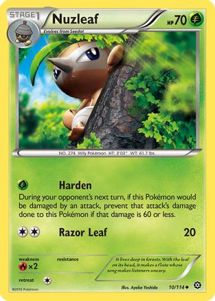 Nuzleaf 010 - Reverse Holofoil XY Steam Siege - Uncommon
