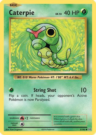 Caterpie 003 - Reverse Holofoil XY Evolutions - Common