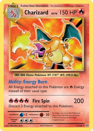 Charizard 011 - Reverse Holofoil XY Evolutions - Holo Rare