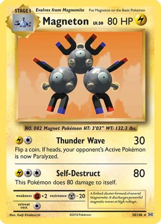 Magneton 038 - Reverse Holofoil XY Evolutions - Holo Rare