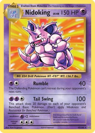Nidoking 045 - Holofoil XY Evolutions - Holo Rare