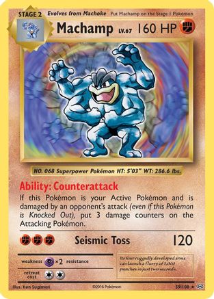 Machamp 059 - Reverse Holofoil XY Evolutions - Holo Rare