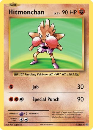 Hitmonchan 062 - Reverse Holofoil XY Evolutions - Holo Rare