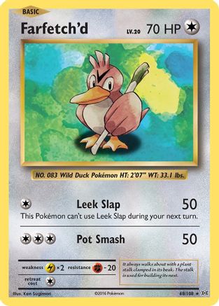 Farfetch'd 068 - Reverse Holofoil XY Evolutions - Rare