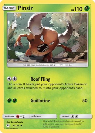 Pinsir 006 SM Base Set - Uncommon