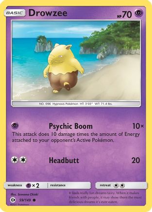 Drowzee 059 SM Base Set - Common