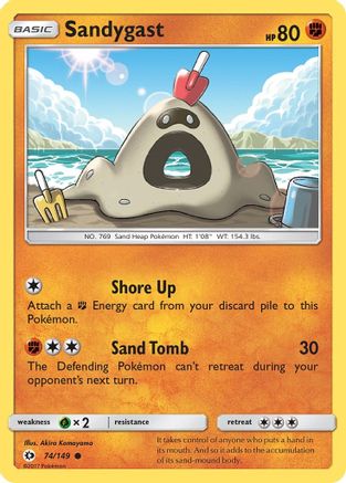 Sandygast 074 - Reverse Holofoil SM Base Set - Common