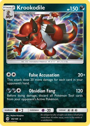 Krookodile 085 - Reverse Holofoil SM Base Set - Holo Rare