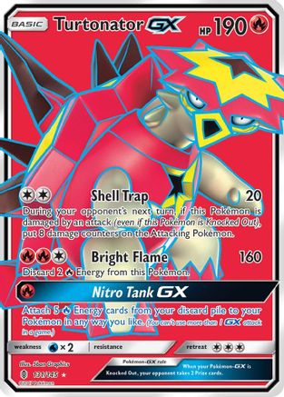 Turtonator GX (Full Art) 131/145 - Holofoil SM Guardians Rising - Ultra Rare