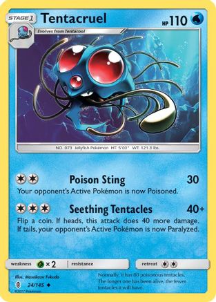 Tentacruel - Reverse Holofoil SM Guardians Rising - Uncommon