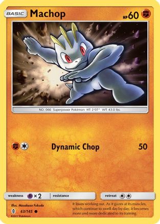 Machop (63) 063 - Reverse Holofoil SM Guardians Rising - Common