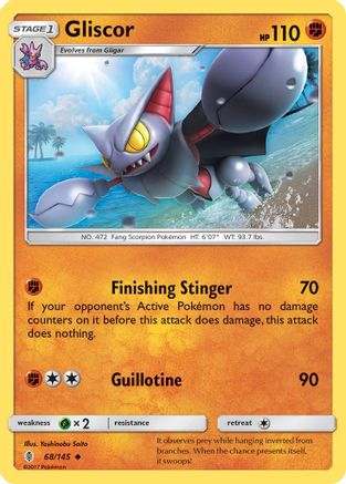 Gliscor 068 - Reverse Holofoil SM Guardians Rising - Uncommon