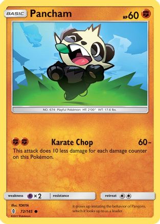Pancham 072 - Reverse Holofoil SM Guardians Rising - Common