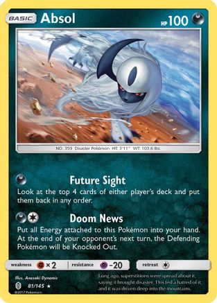 Absol 081 - Holofoil SM Guardians Rising - Holo Rare