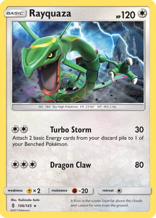 Rayquaza 106 - Reverse Holofoil SM Guardians Rising - Rare