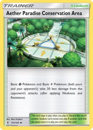 Aether Paradise Conservation Area 116 - Reverse Holofoil SM Guardians Rising - Uncommon
