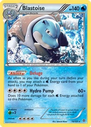 Blastoise - 16/101 (BW Plasma Blast)/101 Deck Exclusives - Rare