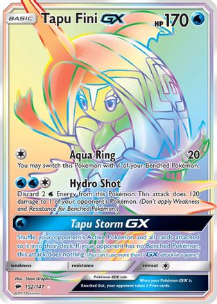 Tapu Fini GX (Secret) 152 - Holofoil SM Burning Shadows - Secret Rare