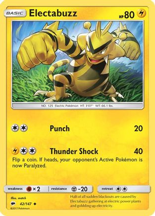 Electabuzz SM Burning Shadows - Uncommon