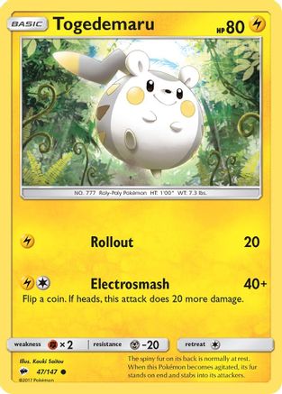 Togedemaru 047 SM Burning Shadows - Common