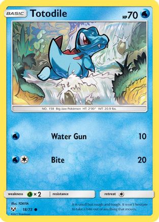 Totodile 018 - Reverse Holofoil Shining Legends - Common