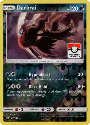 Darkrai 087/147 - Reverse Holofoil League & Championship Cards - Promo