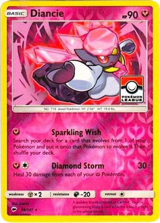 Diancie 094/147 - Reverse Holofoil League & Championship Cards - Promo
