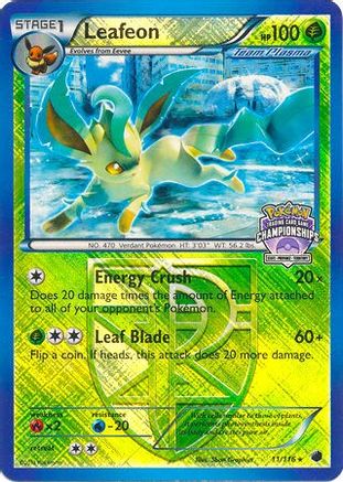 Leafeon 011/116 - Reverse Holofoil League & Championship Cards - Promo