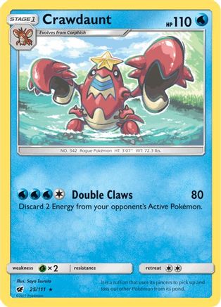 Crawdaunt - Reverse Holofoil SM Crimson Invasion - Rare