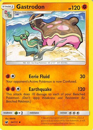 Gastrodon 054 - Reverse Holofoil SM Crimson Invasion - Uncommon