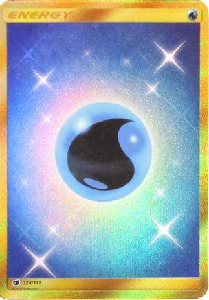 Water Energy (Secret) 124/111 - Holofoil SM Crimson Invasion - Secret Rare